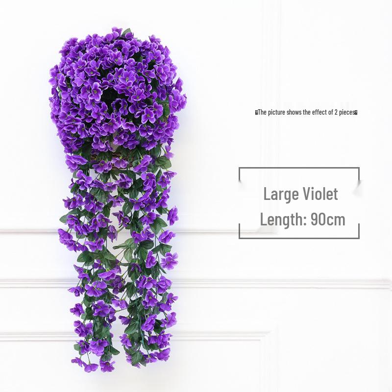 Wisteria Vine Artificial Silk Flower Wall Hanging for Indoor Decoration