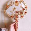 Handmade Chinese Xiuhe Style Wedding Bouquet Fan