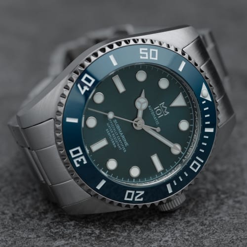 HYAKUICHI 101 No.16N 38mm Automatic Dive Watch with Ceramic Bezel, No Date, Deep Aqua, and Hack Function