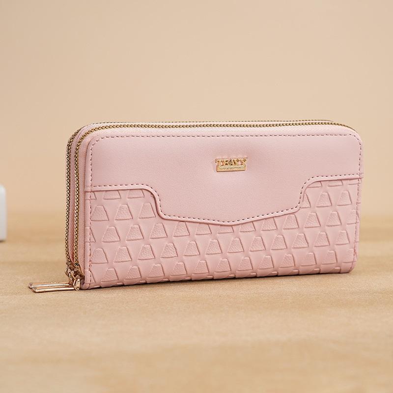 Women's Wallet Long Double Zipper Clutch Multi Function Mobile Phone Coin Purse Card Case Leather Clip High End Dinner Bag