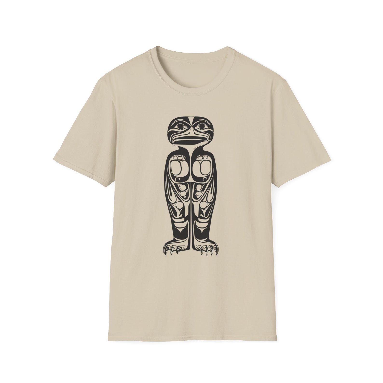 Northwest Tribal Totem Pole T-Shirt Indigenous Art Softstyle Tee Eco Friendly Unisex Shirt Boho Native American Design Gift for Him Her L