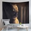Cute Pug Dog Tapestry Animals Illustration Tapestry Dazed Puppy Tapestry Wall Hanging Tapestries Art Living Room Bedroom Dorm