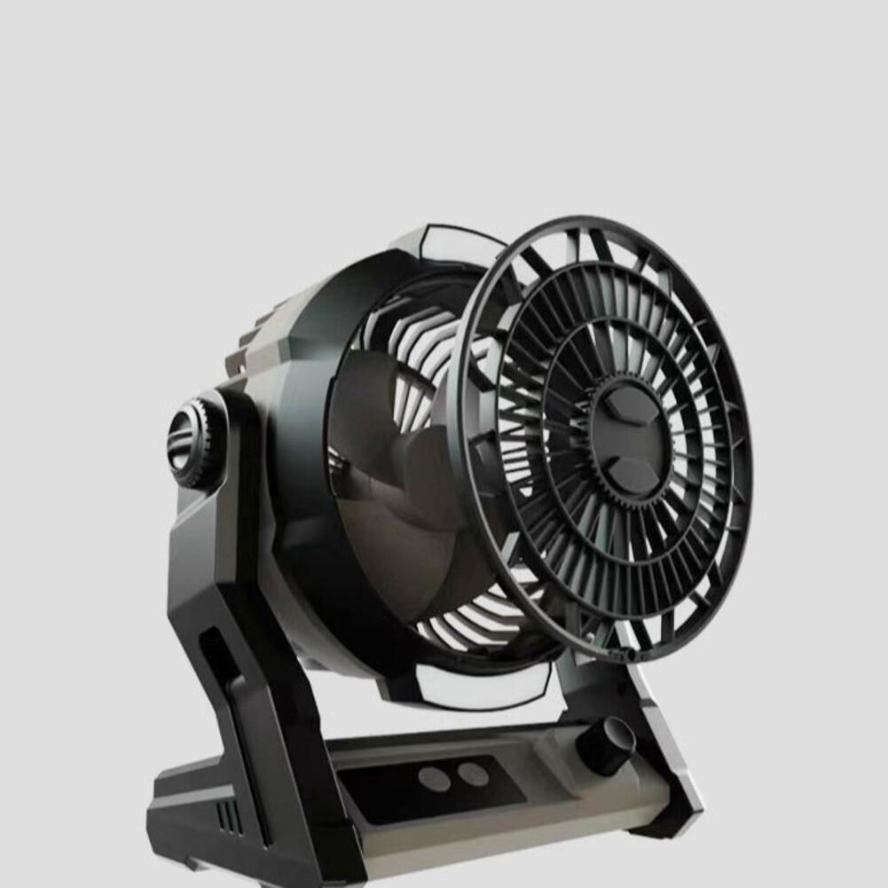 Campfire Parties LED Lighting Fan Battery Powered Fan 10000mAh Battery Capacity Continuous Speed Control For Camping