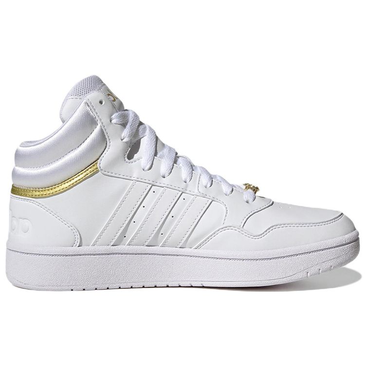 Adidas  Hoops 3.0 Mid Classic Gold Metallic Women Sneakers White Cloud-White GY4752
