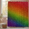 Bright Colors, Shiny Colorful Patterns Shower Curtain, Bathroom Decorative Shower Curtain, Printed Shower Curtain With Hooks