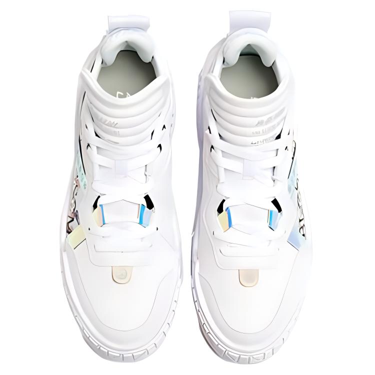 Li Ning 001 Unblock Abrasion Resistant Breathable Low top Skateboard Shoes Women's White AGCR346-1