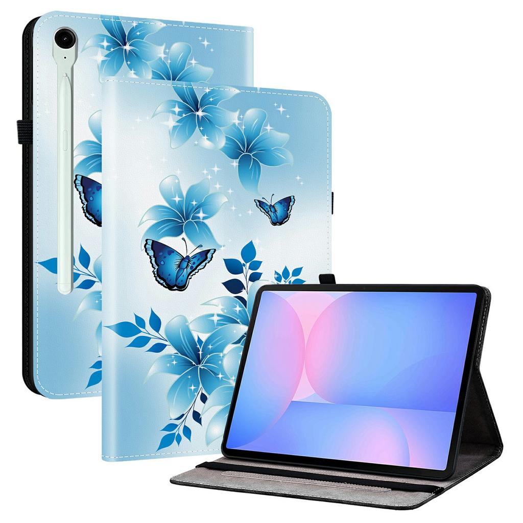 For Samsung Galaxy Tab S10 FE+ Leather Case Pattern Printed Stand Tablet Cover with Card Slots