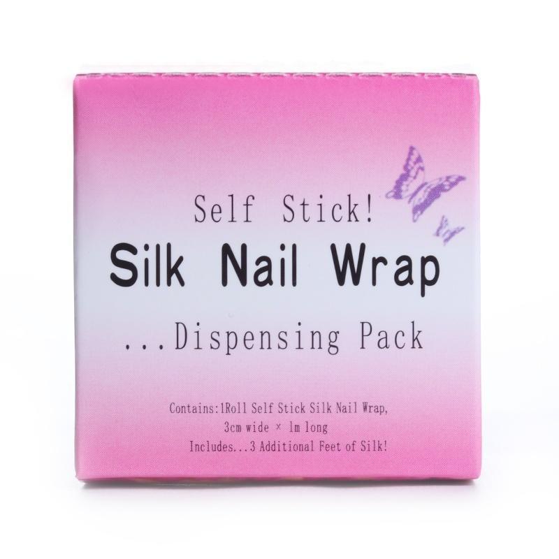 Klebender Seiden-Nagelwickel Nagelverstärker NagelSchutz 3cm*1m Weiß UV-Gel Acryl-Nagelpflege-Werkzeug