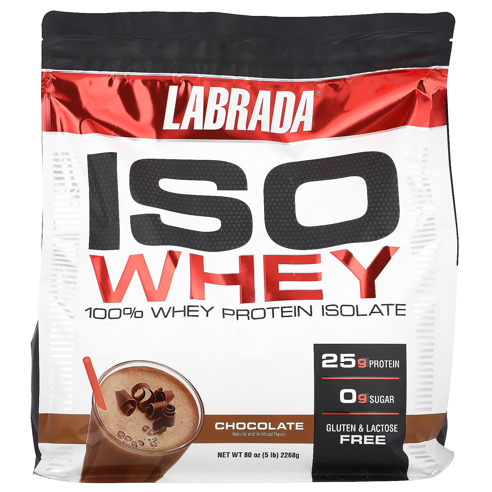 

Iso Whey, 100% Whey Protein Isolate, Chocolate, 5 Lb (2268 G)