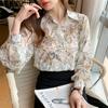 MODIQUE Frühling Sommer Übergröße Damen Locker Elegant Baumwolle Seide Blumenstickerei Tüll Bluse Shirts Lady Fashion Casual V-Ausschnitt Laternenärmel Mäntel