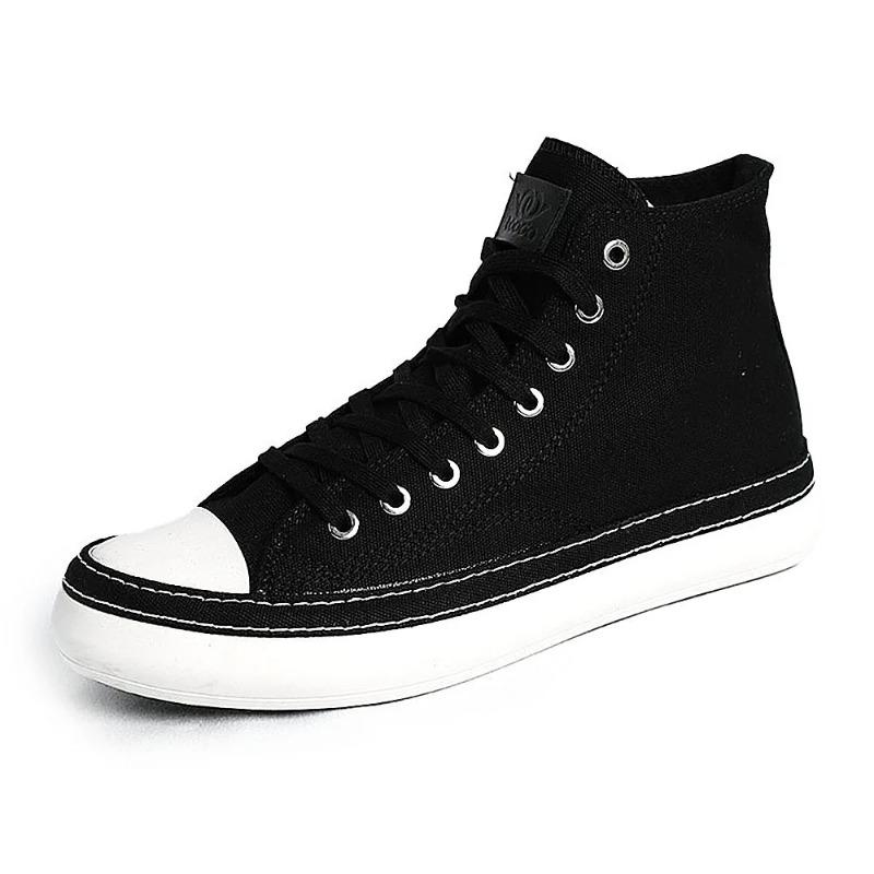 Mode Unisex Segeltuchstiefel Herren Sneaker Übergröße Damen Vulkanisierte Segeltuchschuhe Hoch Orange Freizeit-Schuhe Schwarz