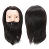 Salon Male Mannequin Head Human Hair Practice Hairdressing Training Head for Styling