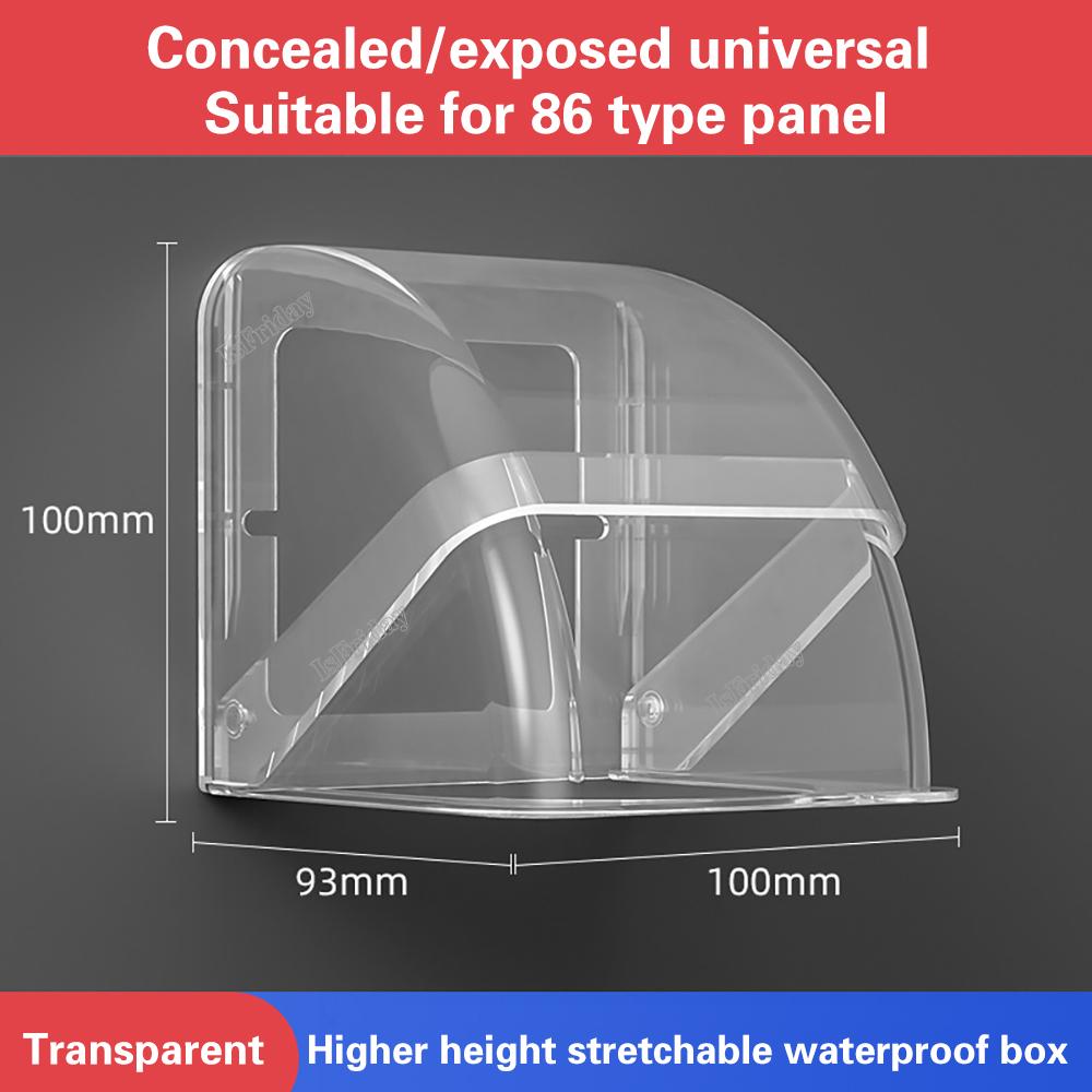 Caixa Tomada de Banheiro Exterior Caixa à Prova d'Água Proteção Tomada Interruptor Capa Protetora Plugue Elétrico Capa à Prova de Chuva