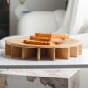 Modern Wabi-sabi Style Imitation Travertine Tall Tray Ornaments Living Room Exhibition Hall Model Room Desktop Decoration Round Storage Tray