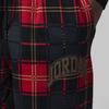 Jordan Plaid Letter Logo Print Cuffed Knit Sports Pants Kids Bottoms Black FB9432-010