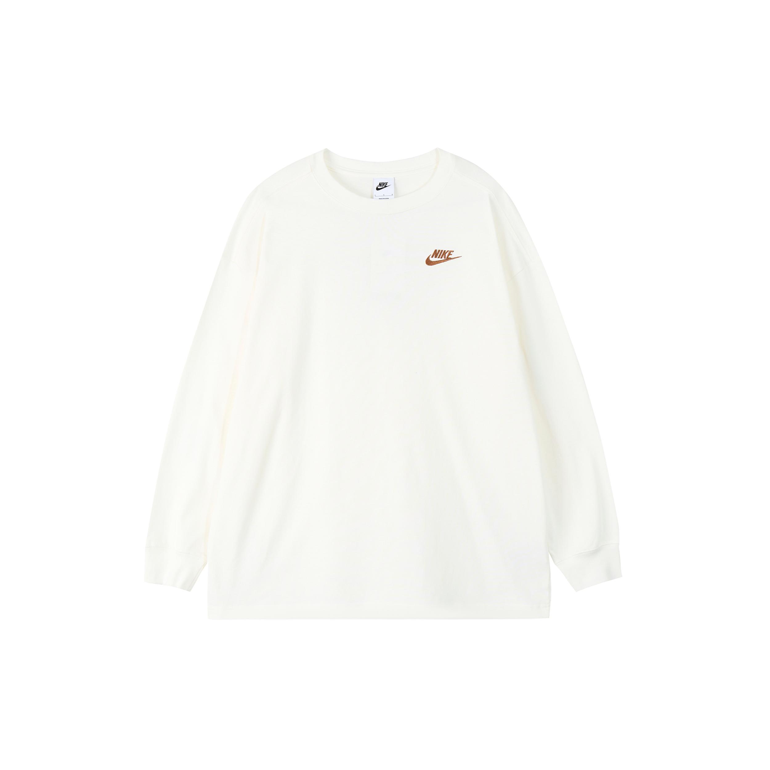 

New Nike Sportswear Essential Women ss Long-Sleeve T-shirt Beige HJ0838-133 L