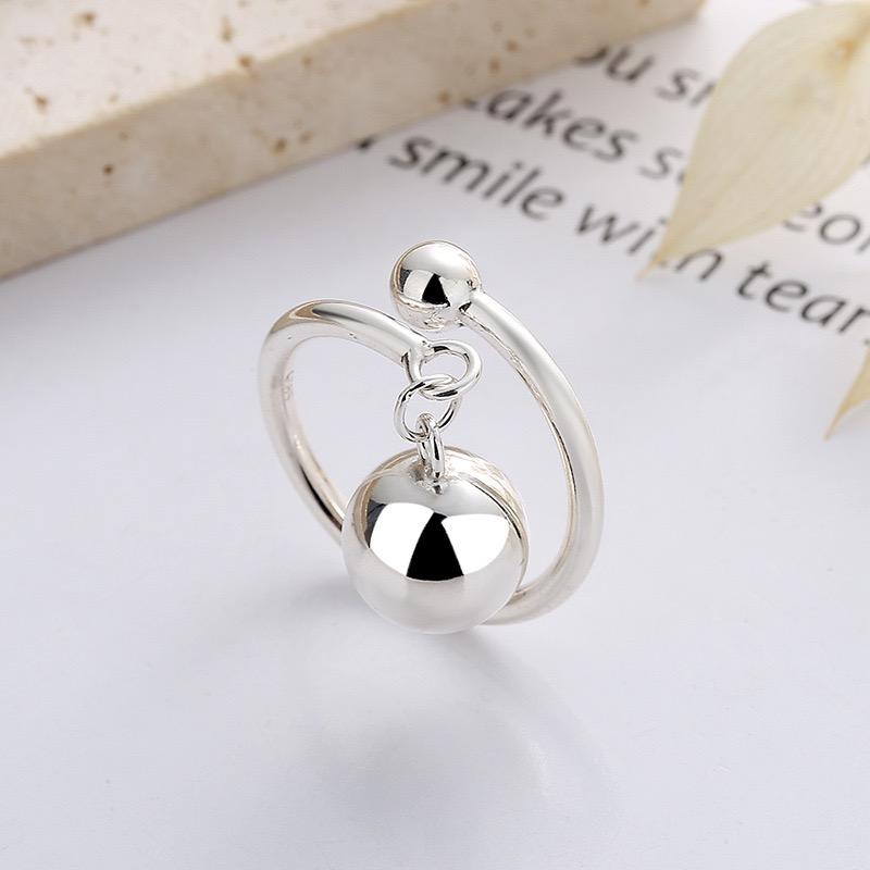 Xiaomi BF CLUB 925 Sterling Rings for Women Simple Geometric Handmade Irregular Retro Tassel Ball Ring Allergy For Birthday Gift