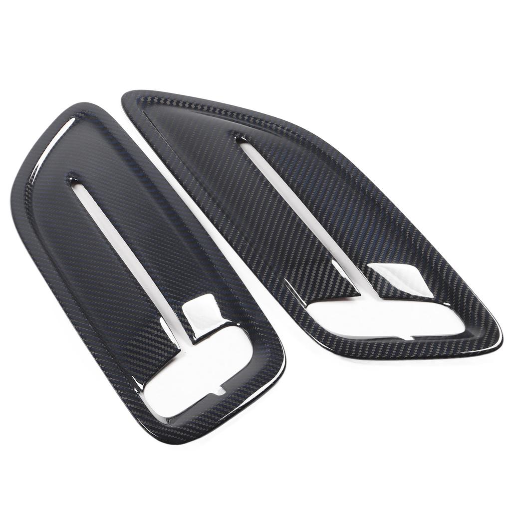 2 Pcs Engine Hood   Vent Cover Carbon   Front Upper Bonnet Hood   Outlet Cover Replacement for     2018 to 2023