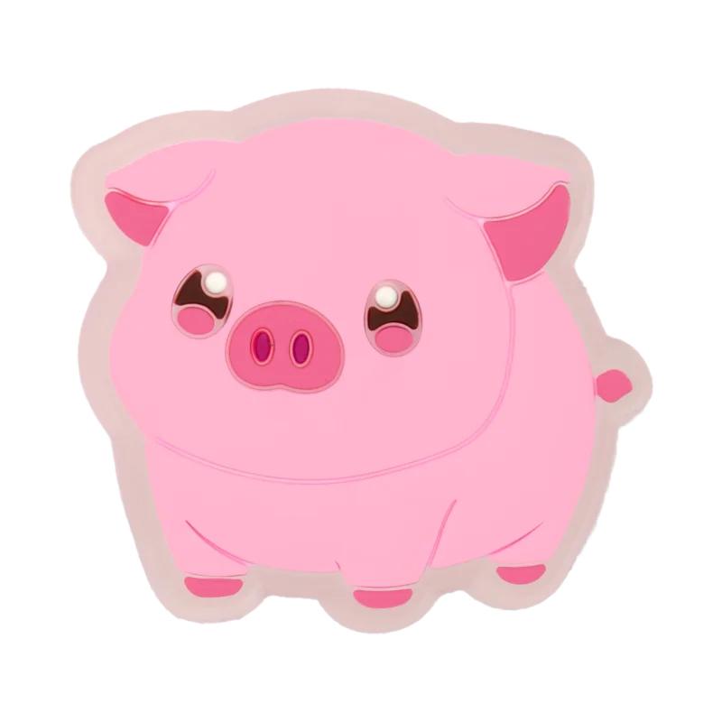 LED Lighted Animals Shoe Charms Pink Hamster Pig Shoe Decorations Pins Women Gifts Dog Cat Penguin Clog Accessories