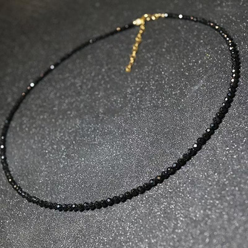 Trendy Multicolor Faceted Glass Bead Necklace