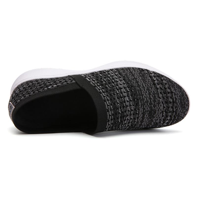 Women'S Shoes Fly-Woven Socks Shoes Sports Shoes Spring Low-Top Mesh Mother Shoes Walking Shoes Running