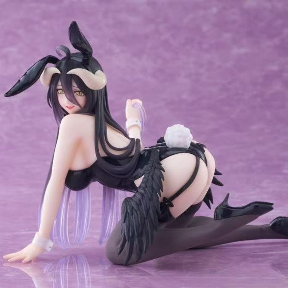 13cm Anime Swimsuit Albedo Figurine Cute Hentai Desktop Model Toy Noodle Stopper Action Collectible