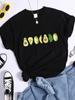 Peeled Avocado Cartoons Printed Womens Tshirts Street Breathable Crop Top Personality Cool Tee Shirt Casual Summer T-Shirt Women