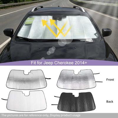 Car Front Windshield Sunshade Window Shade Foldable Sun Visor Cover Fit For Jeep Cherokee 2014 Up Car Interior Accessories