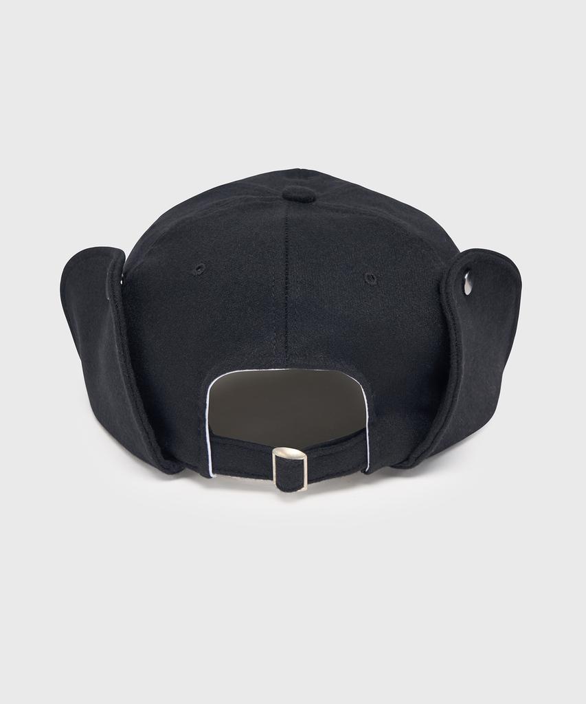 Yunse Wool Earmuff Cap (Black)