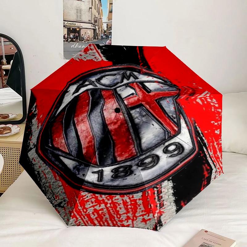 Ac Football Club Umbrella 8-Frame for Travel, camping, Casual Lightweight Portable Umbrella, Essential for every family Holidays Gift