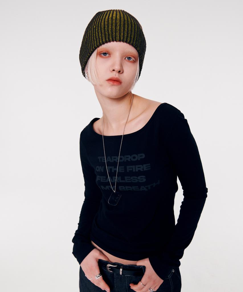 Leoninghai Glitter Logo Two-Tone Beanie [Brown]