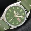 VINTAGE SEIKO 5 AUTOMATIC REFURBISHED JAPAN MENS GREEN DIAL WATCH A444240-1