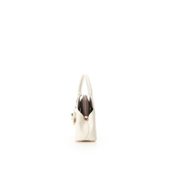 Heart motif leather handbag, small size