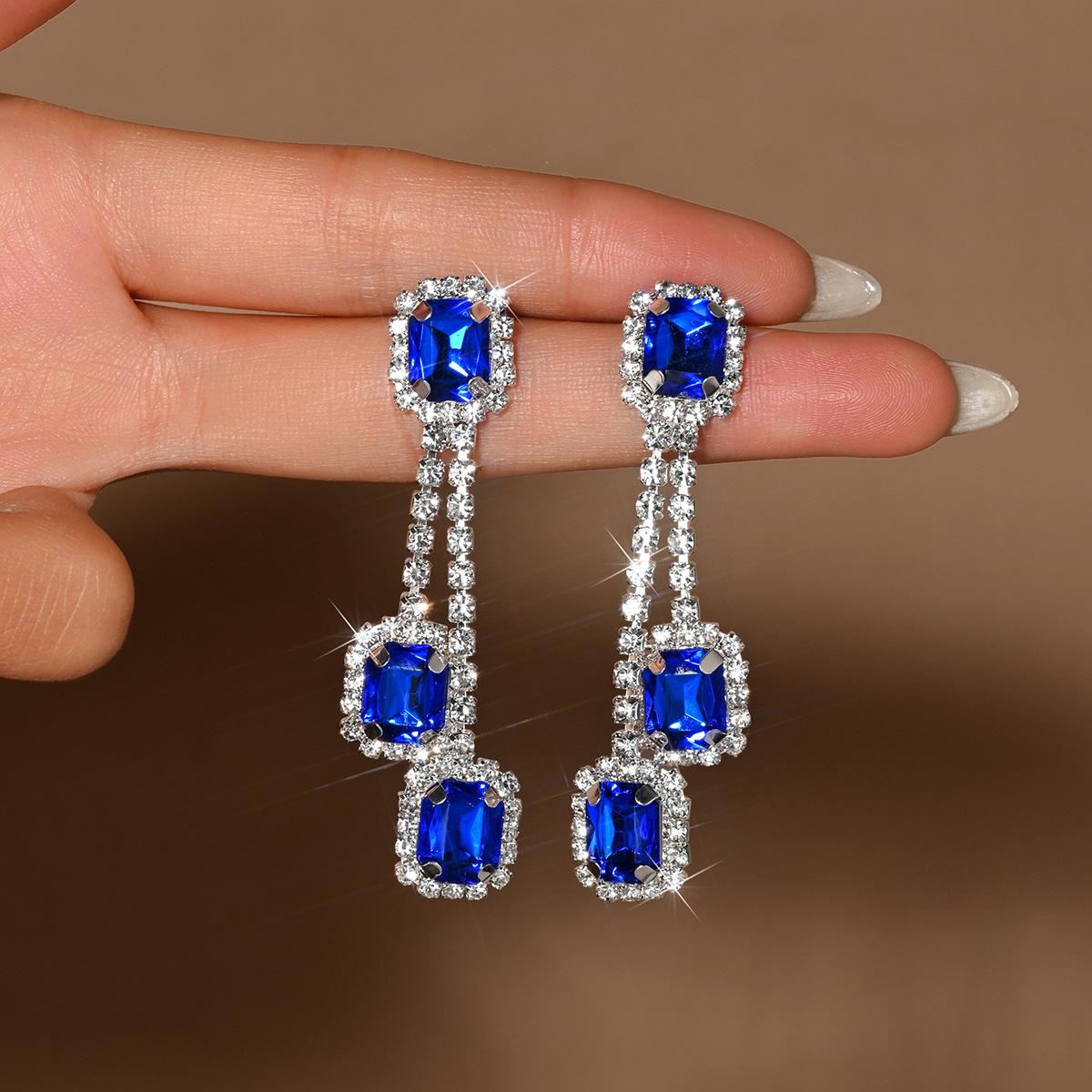 Bridal Crown Headwear Necklace Earrings Three-Piece Wedding Dress Crown Wedding Accessories Women