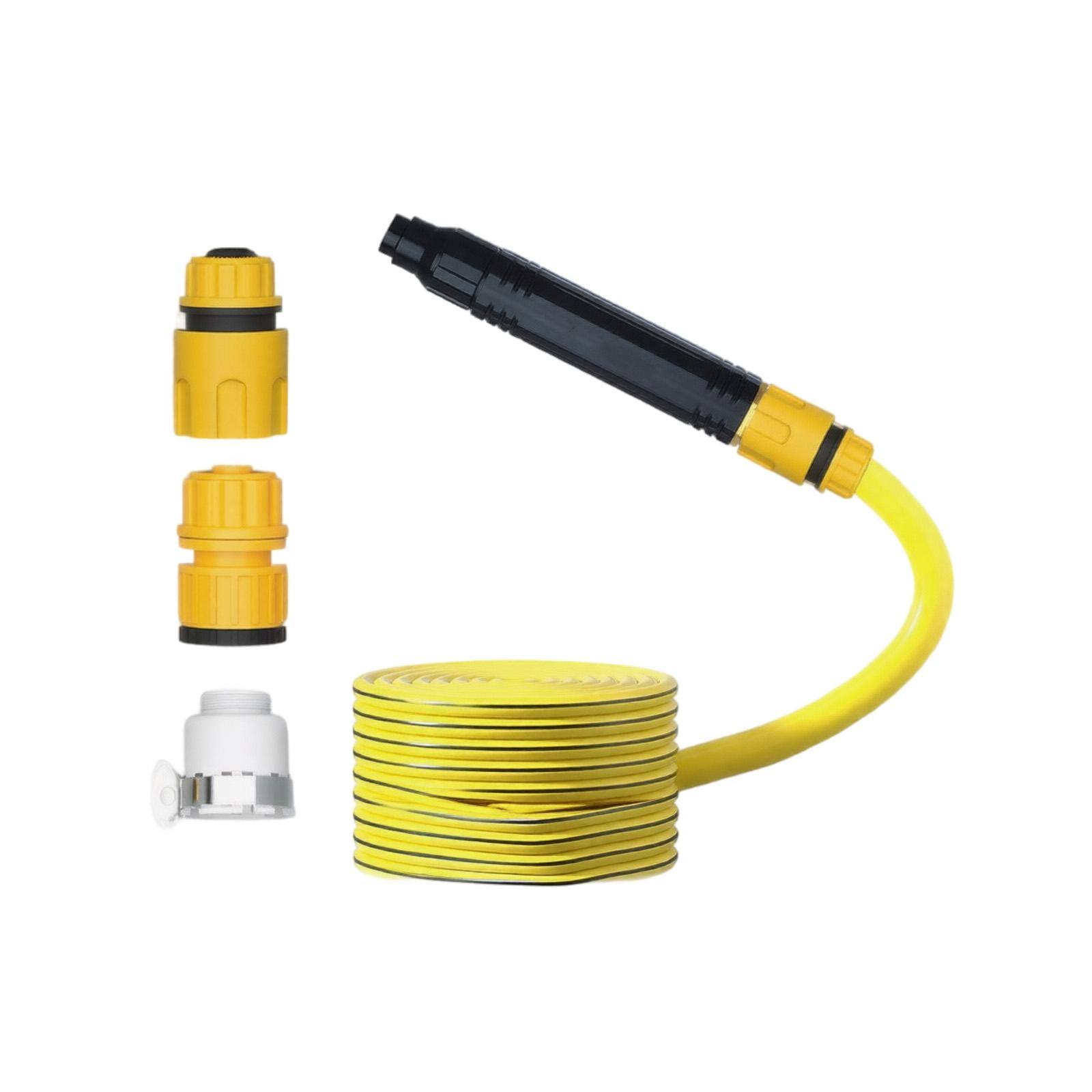 

High Pressure Hose Nozzle Sprayer Set for Home Cleaning with Adjustable Water Flow and Multiple Connectors for Outdoor Use One Size
