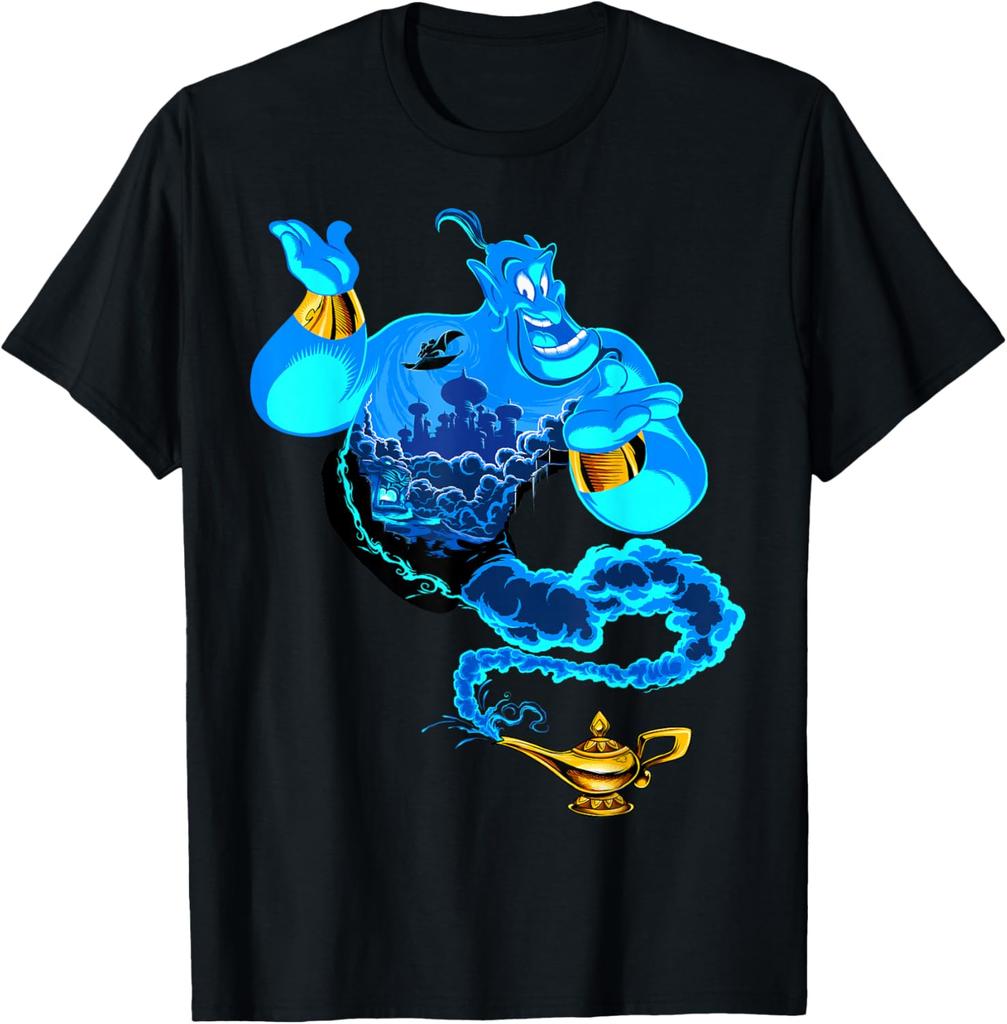 Hot Fashion Aladdin Genie Portrait Agrabah Fill TShirt S3XL Four Seasons Gift