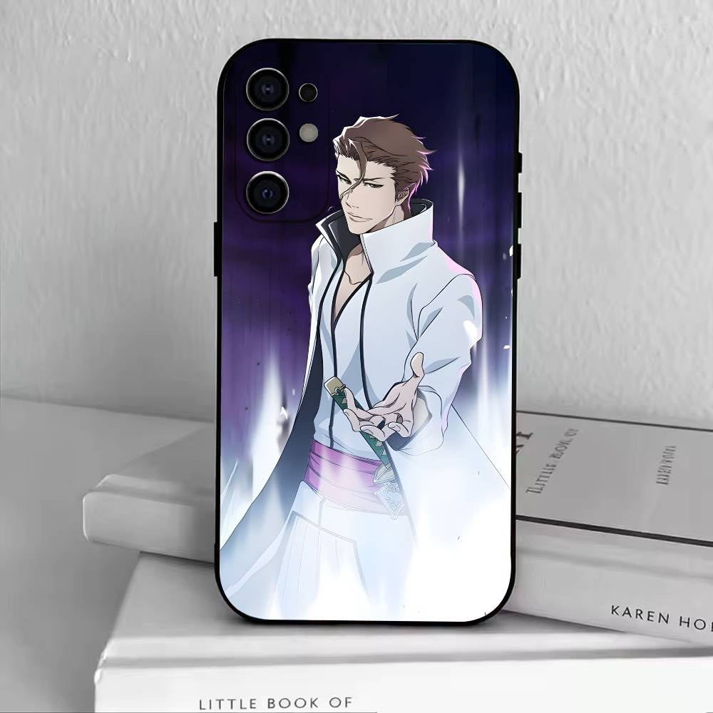 B-Sousuke Aizen Bleach Handyhülle Für Samsung S25,S24,S21,S22,S23,S30,Ultra,S20,Plus,Fe,Lite,Note,10,Schwarze Hülle