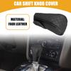 1 Pc Universal Car Shift Knob Cover - Automatic Car Knob Gear Sticky Protector Decorative - Faux Leather Black
