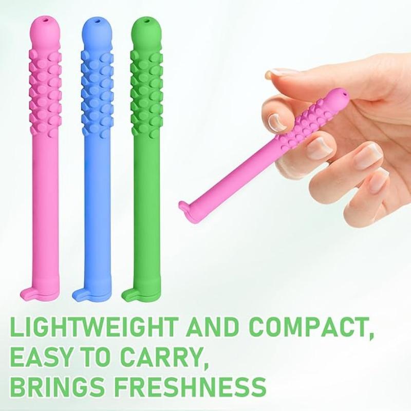 Chewable Essential Oil Breath Stick,Chewable Breather Quit Smoking Breather Quit Smoking with Essential Oil,Portable Breath Freshener