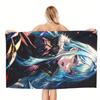Galactic Anime Warrior Girl Bath Towel - Soft, Super Absorbent & Unique Design for Everyday Use & Perfect Gift for Anime Fans