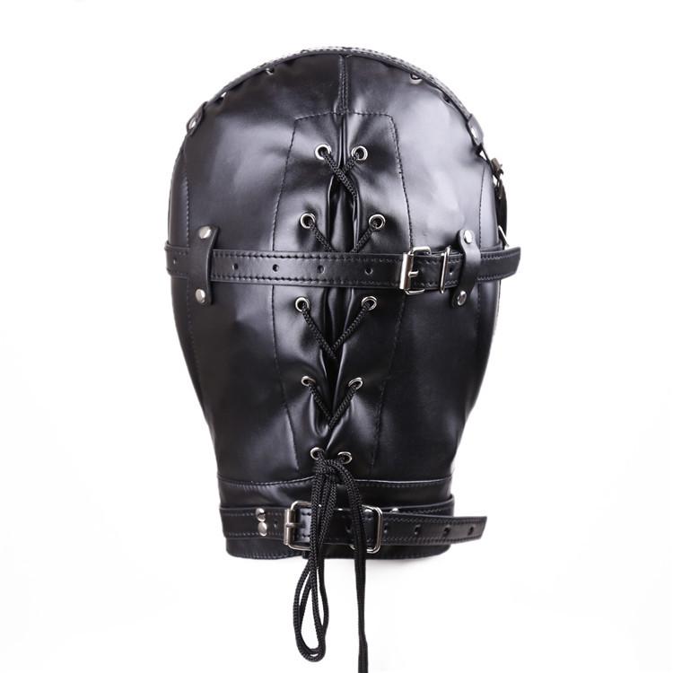 BDSM Sex Mask Adult Toys Fetish Sex Toys Slave Headgearleather Mouth Ball PU Leather