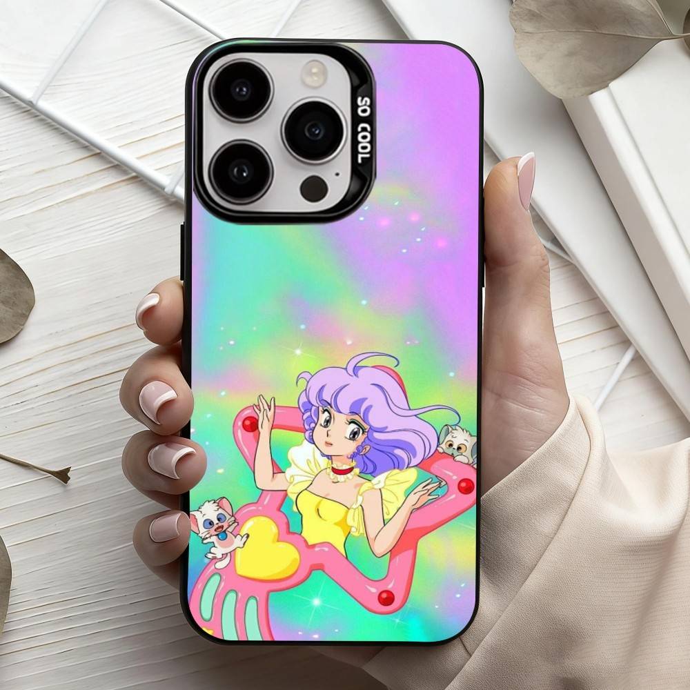 M-Magical Angel Creamy M-Mami Phone Case For iPhone17,16,15,14,13,12,11 Plus,Pro Max Black Candy Silver Plated Cover iPhone13