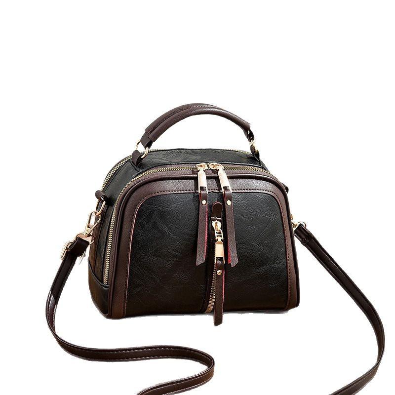 

New Korean version small bag casual versatile women s bag fashionable women s shoulder bag messenger bag retro handbag чёрный