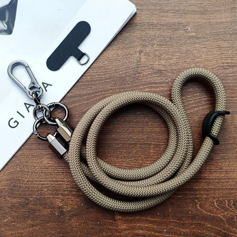 120CM Universal Crossbody Lanyard Strap Chain Mobile Case For iPhone 16 Samsung S25 Sports Climbing Trip Color Nylon Cord Rope