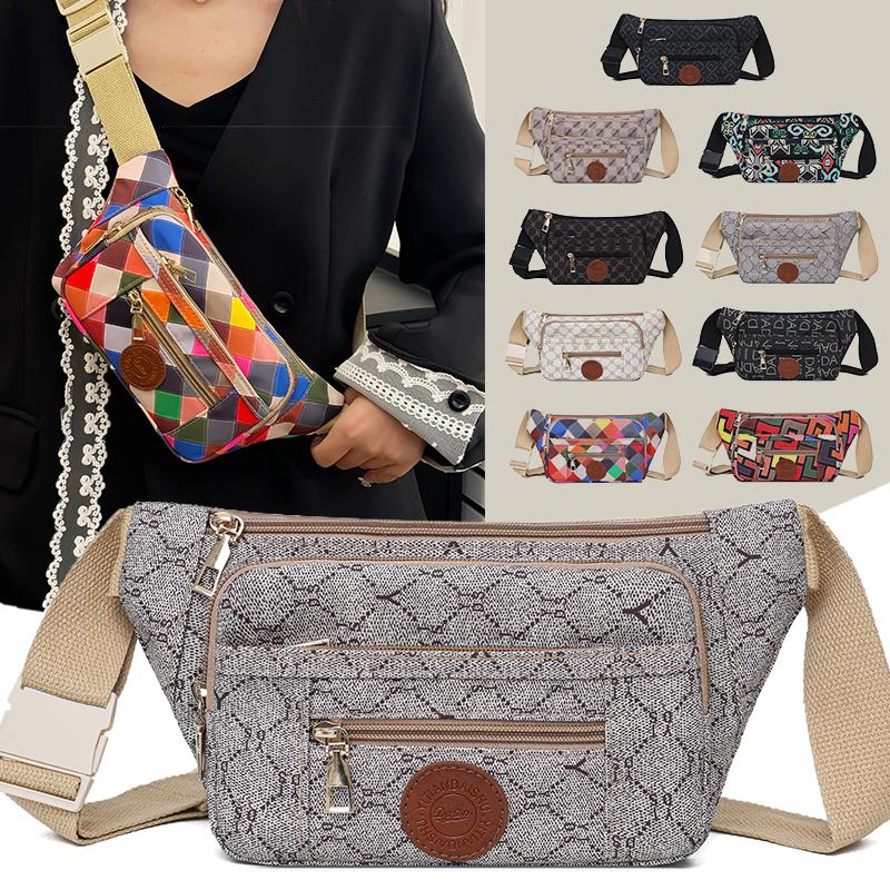 Modische Hüfttasche, Reißverschluss, geeignet für Outdoor-Aktivitäten, Crossbody-Sporttasche, lässige Umhängetasche, mehrschichtig c