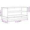 TV Stand in Sonoma Oak Finish 91 x 40 x 46 cm Made of Engineered Wood and Metal