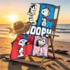 Snoopy Print Beach Towel Design, Soft, Lightweight. for Home Bathroom, Spa, Pool, Yoga, Surfing, Camping, Gift for Family, Friend