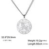 My Shape 12 Constellation Necklace Gothic Zodiac Pendant Chain Women Men Leo Aries Virgo Capricorn Birthday Jewelry Wholesale