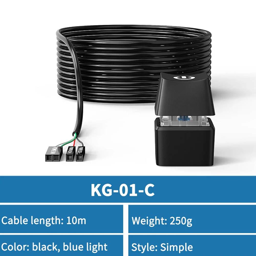 Colorful LED Push Button PC Desktop Switch Motherboard External Power‑On‑Off Button Extension Cable 1.65/5/10M for Home Office