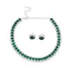 Diamond-Encrusted Square Set Necklace Light Luxury High-End Clavicle Chain Temperament Dress Neck Chain Neck Decoration